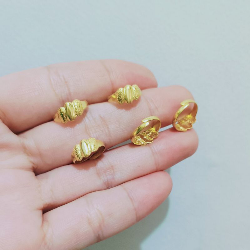 CINCIN BAYI STELAN UKIR PERAK 925 LAPIS EMAS 24 K