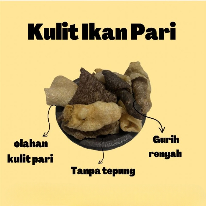 

Kerupuk Ikan Pari Gurih Renyah Kemasan 100gram Asli