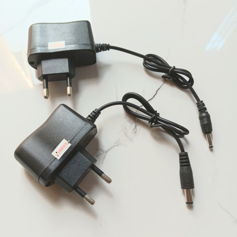 adaptor charger cas senter kepala swat jack besar kecil DC 4.2V 500 mA