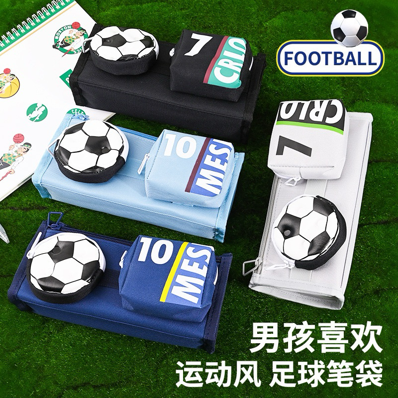 

MJ67 Kotak Pensil Anak Laki-laki Motif Sepak Bola Mesi/ Soccer Pencil Case