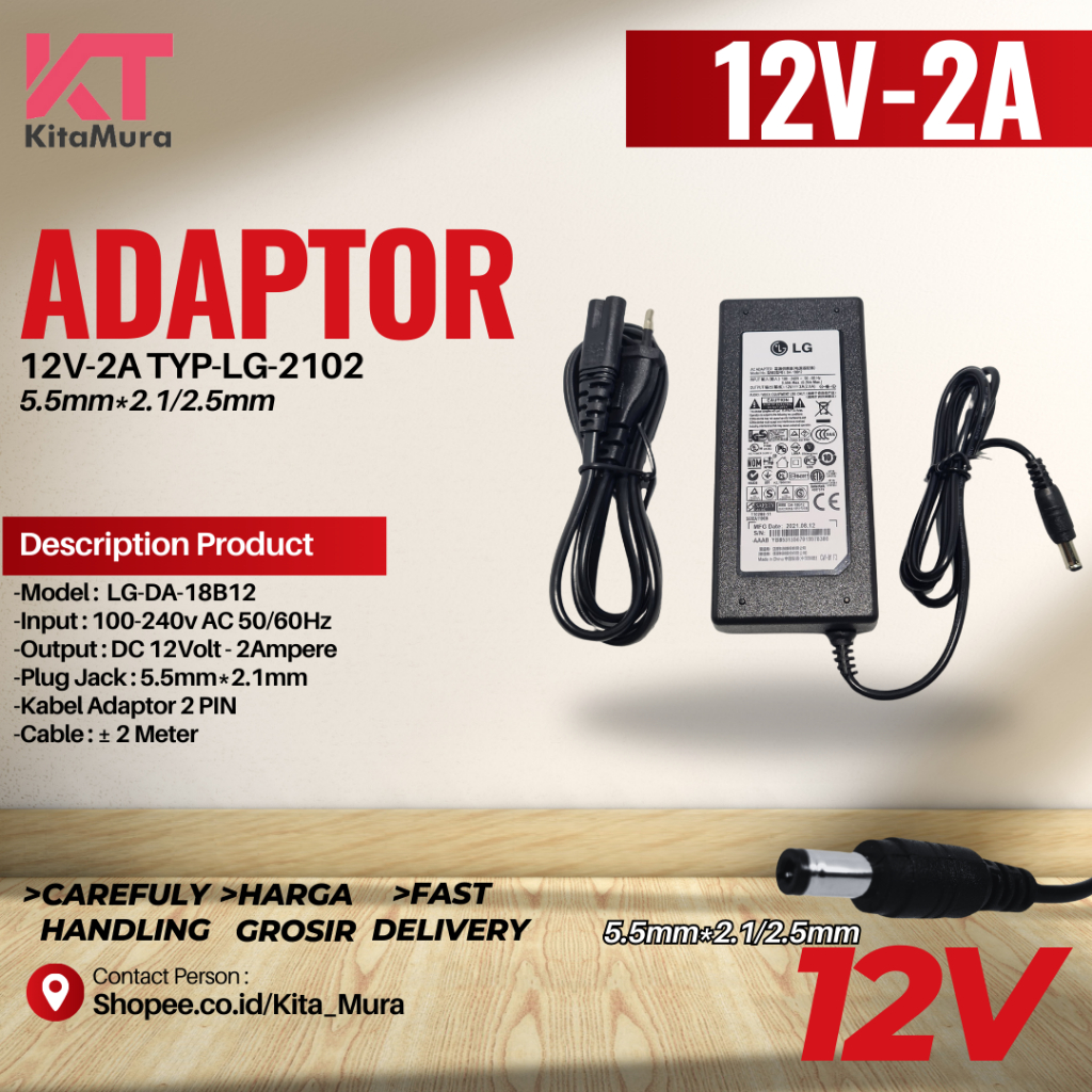 Adaptor 12V 3A II Adaptor 12 Volt 3Ampere