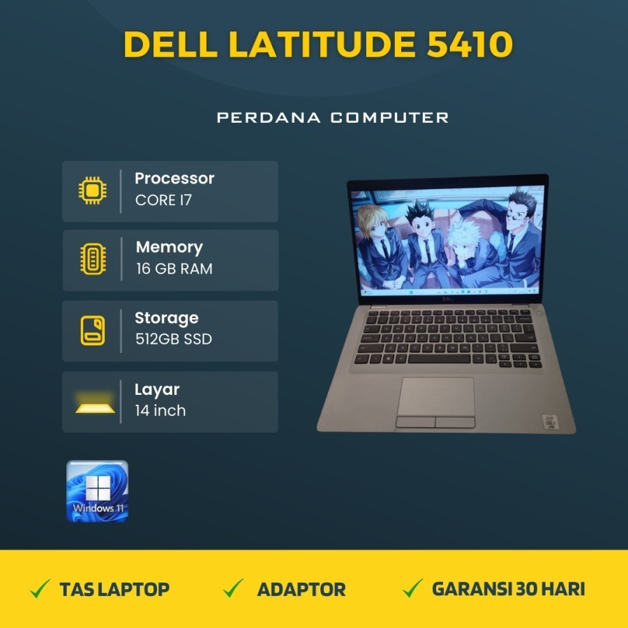 Laptop Dell Latitude 5410 Core i7 Gen 10 Ram Ssd Windows 11