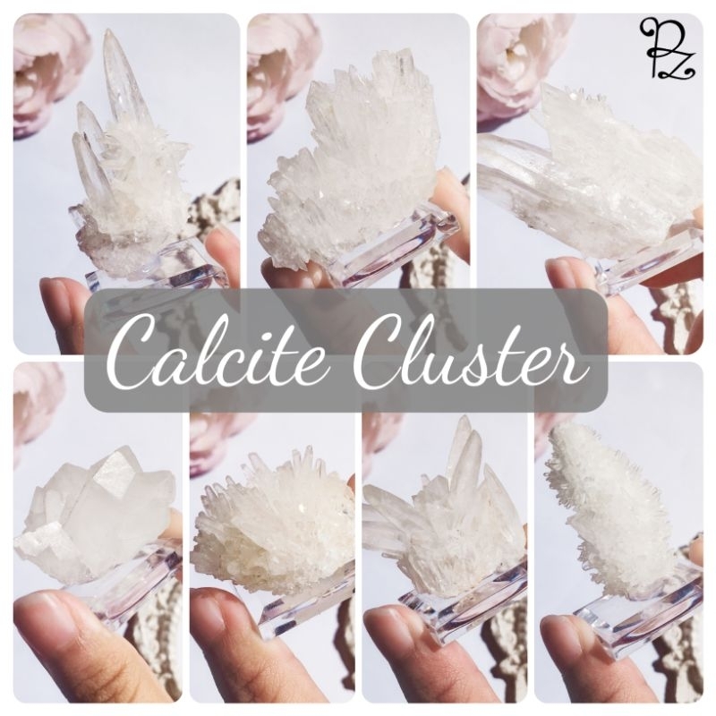 Natural Calcite Crystal with Rainbow Speciment (Rainbow Calcite, Calcite cluster, crystal cluster, C