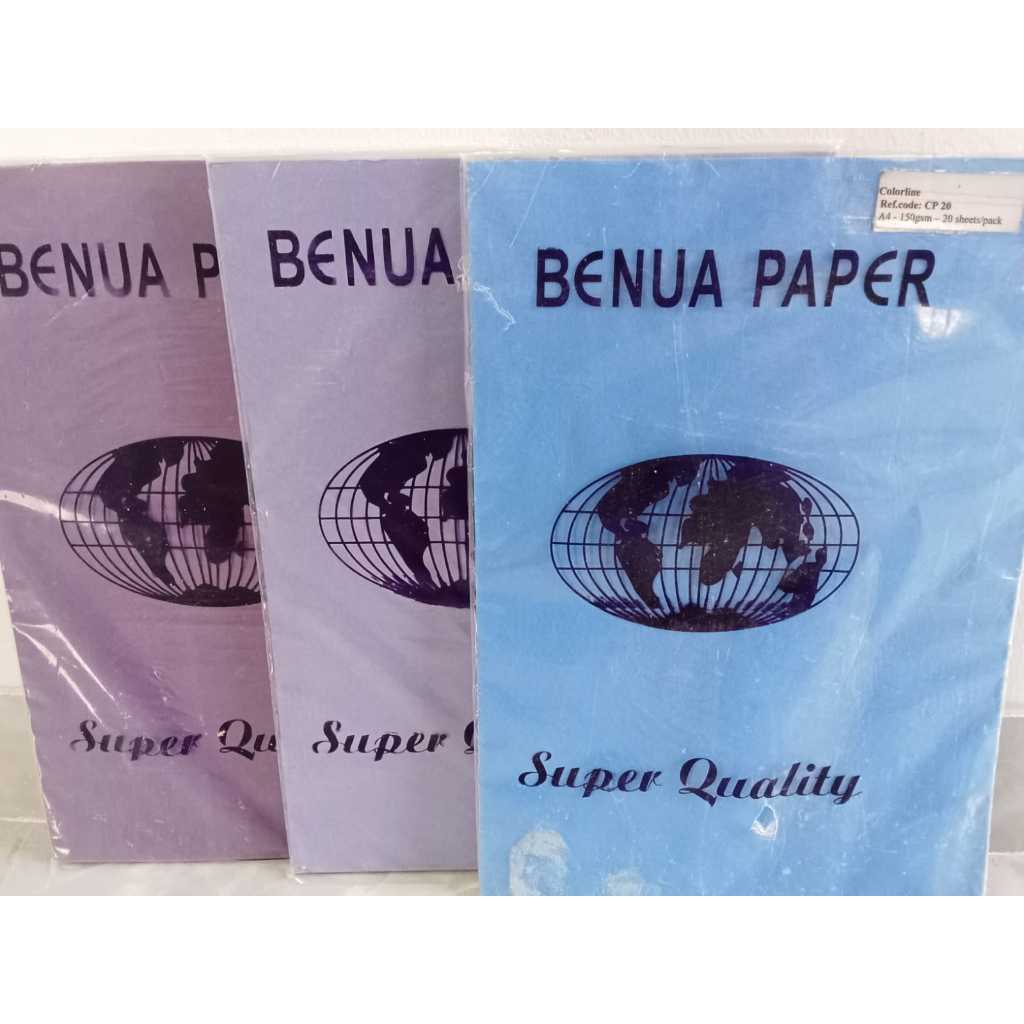 

Kertas Karton Ukuran A4 Benua 150gsm - 20 Sheet / Lembar