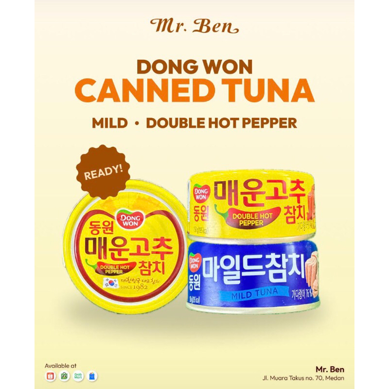 

Dong Won Canned Tuna/Tuna Dalam Kaleng 150gr Import Korea