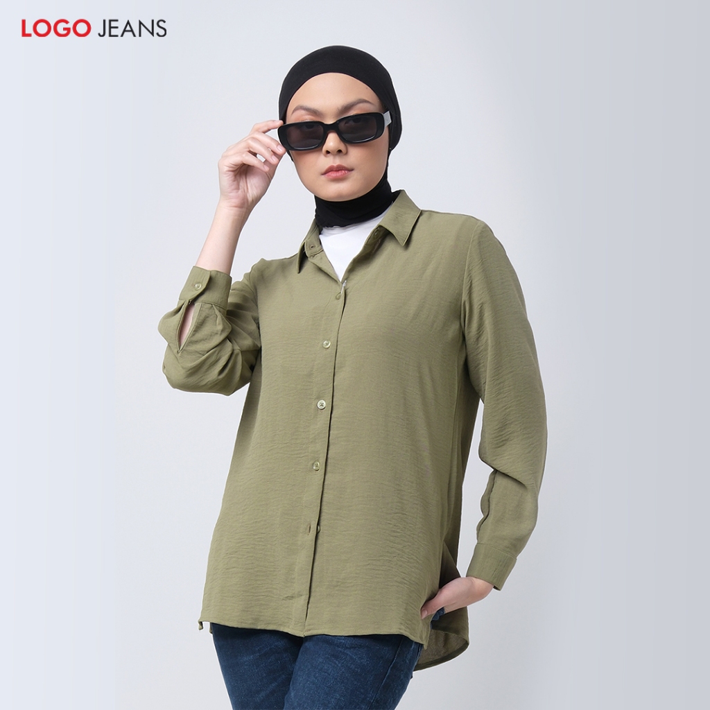 Logo Jeans - Kemeja Wanita Joanna 24900L8SA