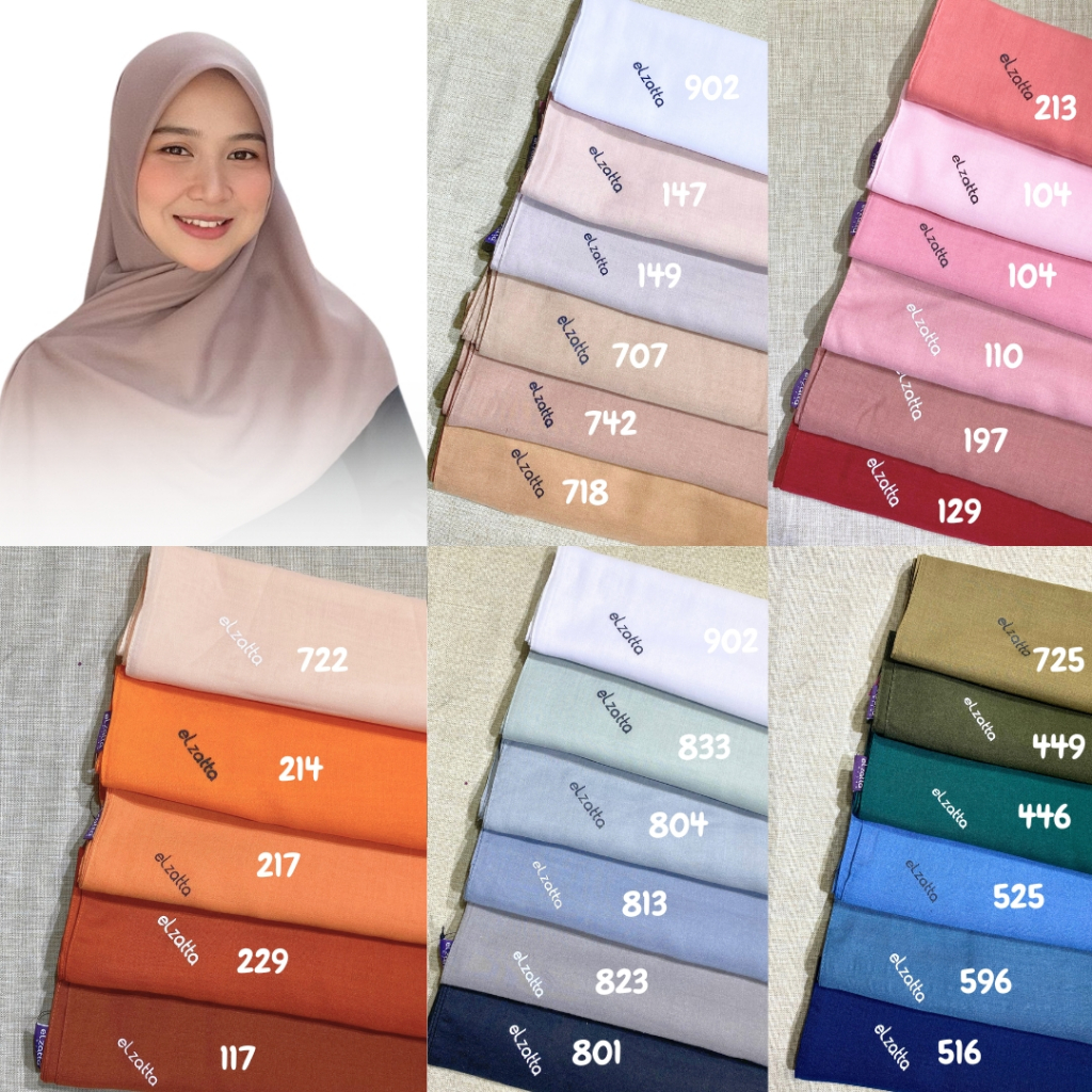 Elzatta Kerudung Hijab Segi Empat Polos Elzatta Original Keisha Shamora
