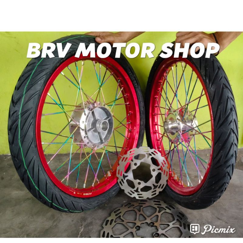 Velg Jari Satria Fu Ring 140-160-17 Ful Set Ban Fdr