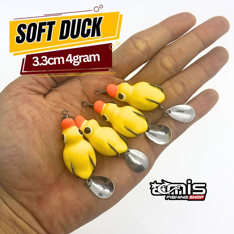 Soft Duck Bebek 3cm Lure Umpan Casting Ikan Gabus Softfrog