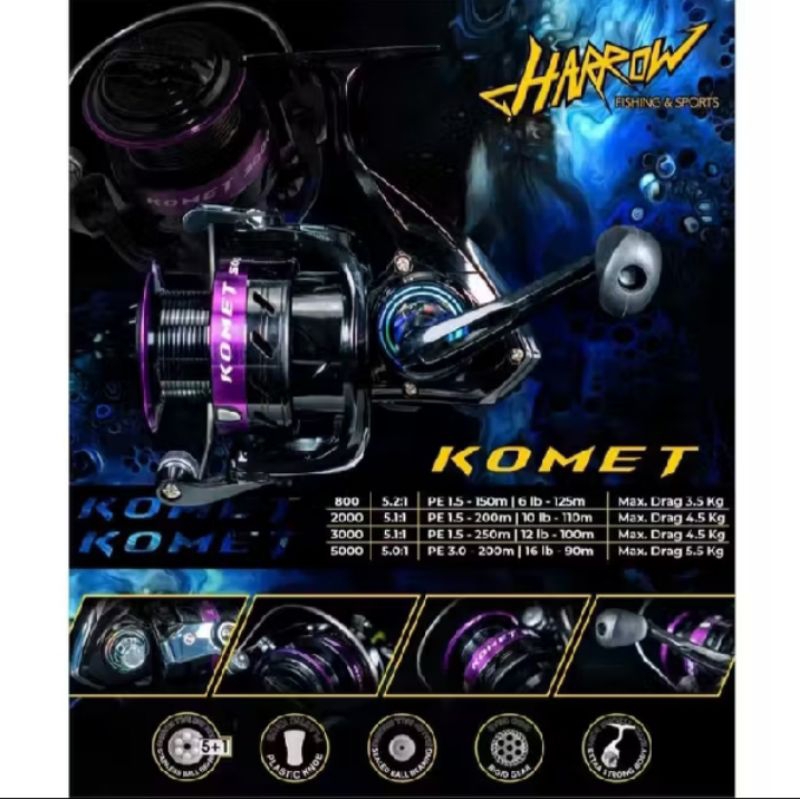 Reel Spinning Harrow komet 800,2000