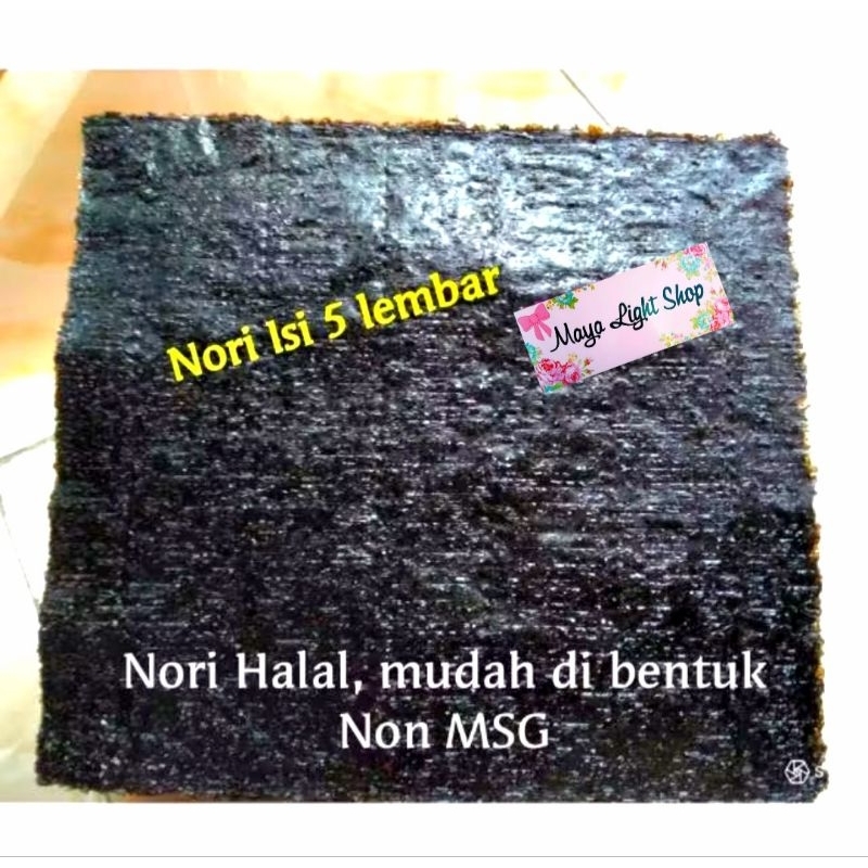 

Rumput Laut Nori Sushi termurah isi 5 nori korea seaweed kimbap gimbap bento halal sale termurah promo terlaris