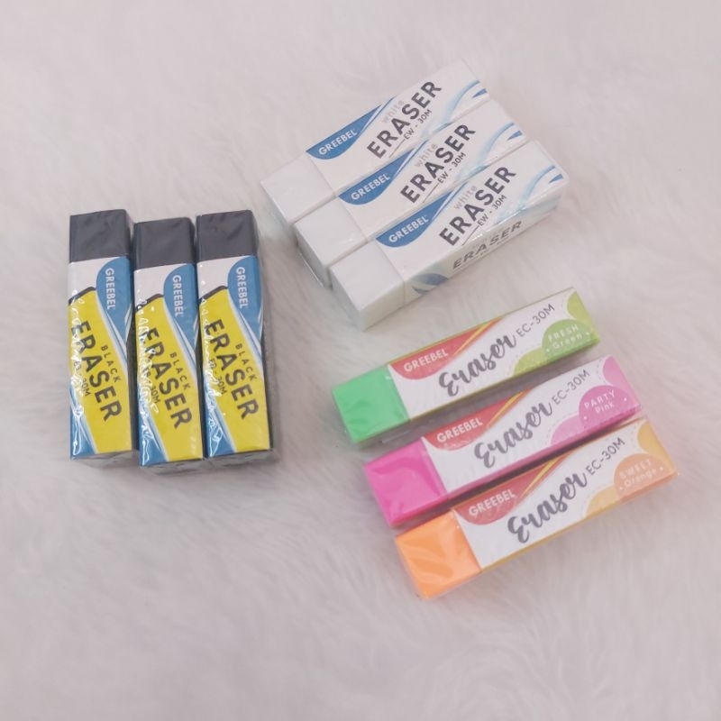 

(3 PCS) GREEBEL ERASER 30 M /Penghapus/Setip/hapusan gk berdebu/gk mudah Patah