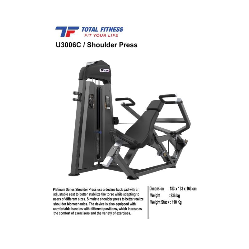 alat fitnes Comersial shoulder press