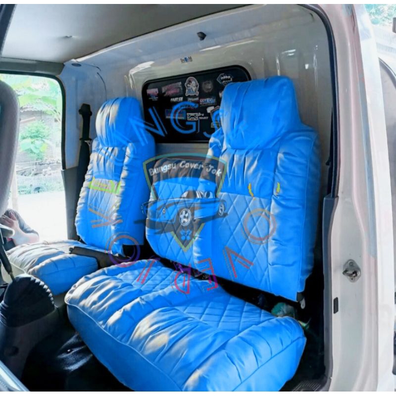 Sarung jok mobil truk isuzu nmr71 model sofa Bonus sarung stir - Sarung jok mobil truk isuzu nmr71 -