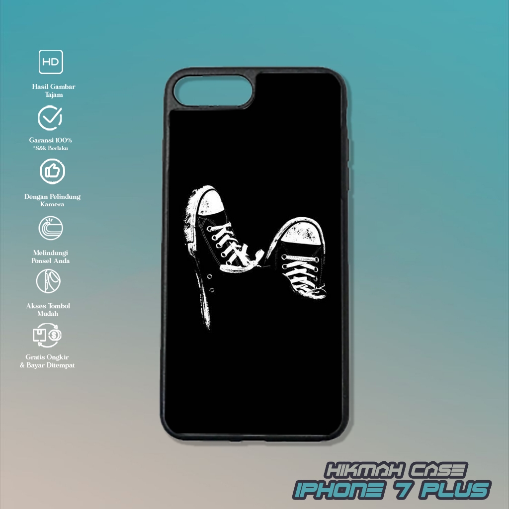 Case Iphone 7 Plus - Casing Hp Iphone 7 Plus - Motif ( BLACK ) - Silikon Hp Iphone 7 Plus - Softcase