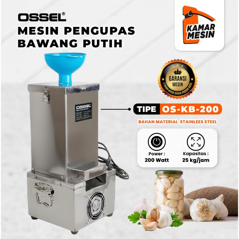 OSSEL Mesin Kupas Bawang Putih Listrik Electric Garlic Peeler OS-KB-200 OSSEL