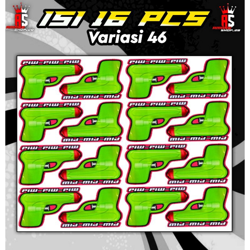 Stiker 1 Lembar Isi 16pcs Variasi 46