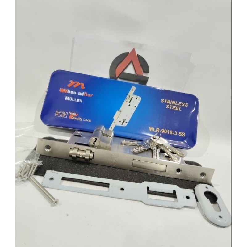 Body Kunci Pintu Pelor Muller 9018 SS kotak besi