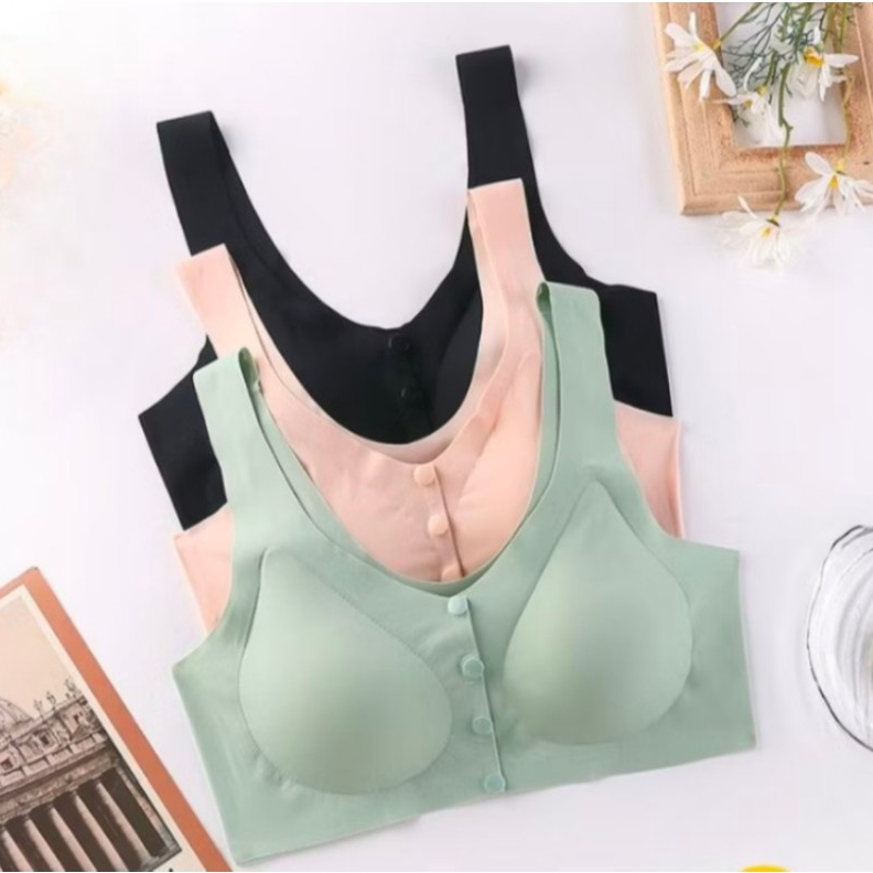 Bra Push Up Tanpa Kawat Kancing Depan | BH Wanita Tanpa Kawat