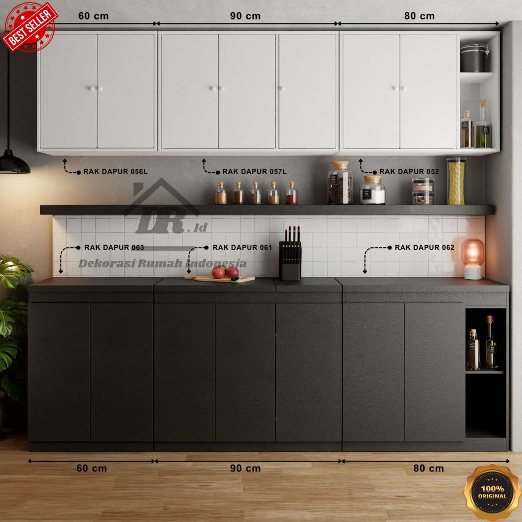 Kitchen Set Atas Bawah Minimalis Kabinet Dapur Bawah Lemari Dapur Bawah Multifungsi Serbaguna
