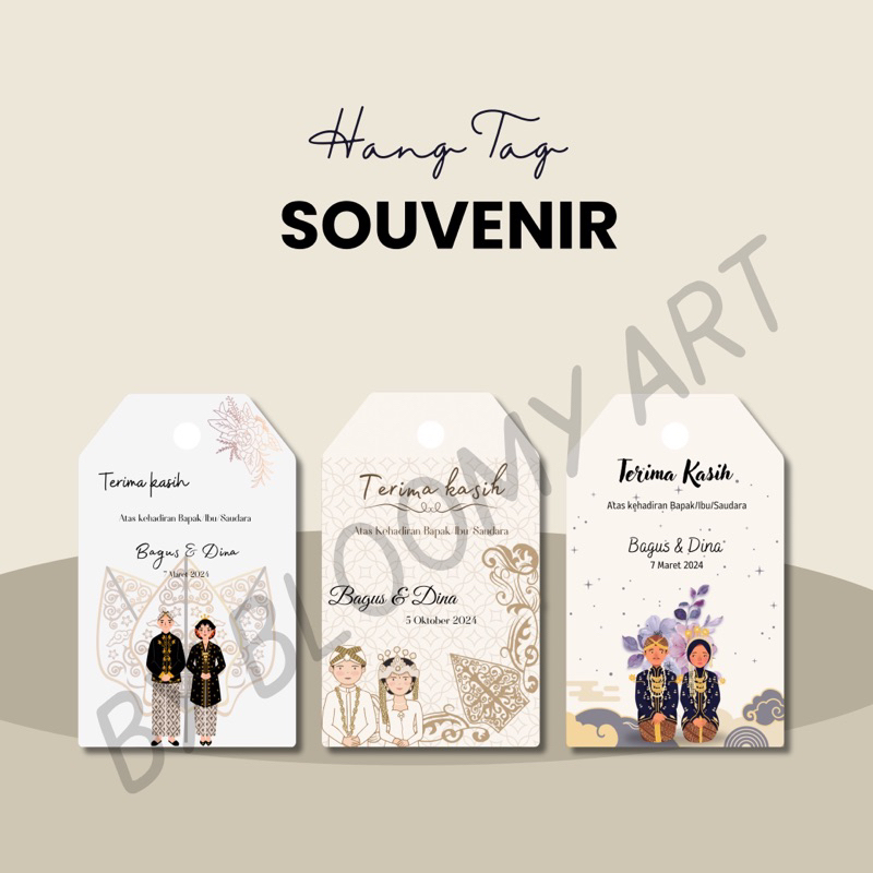 hang tag souvenir pernikahan
