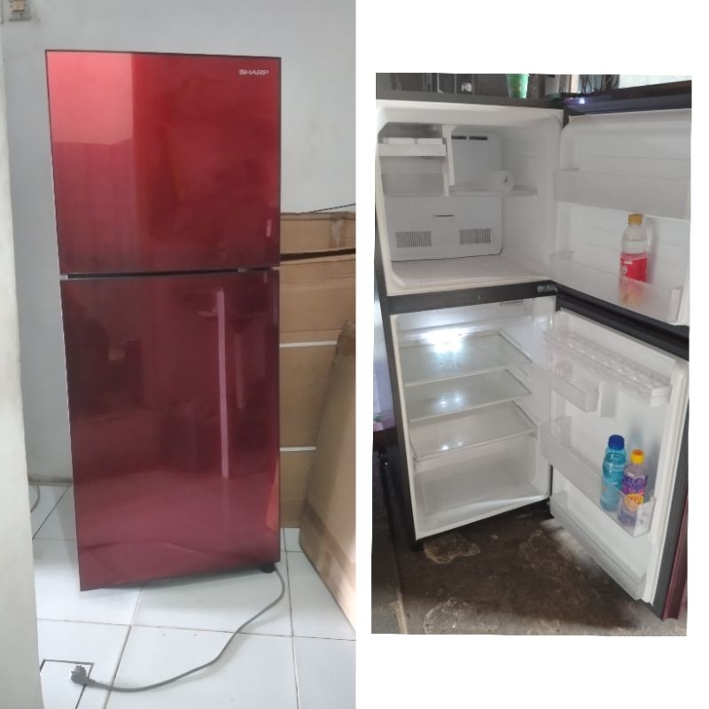 Kulkas 2pintu sh4rp bekas bergaransi