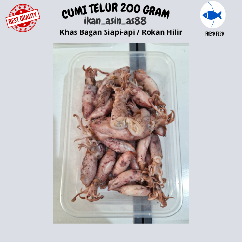 

IKAN ASIN CUMI TELUR/CUMI TELUR 200 GRAM