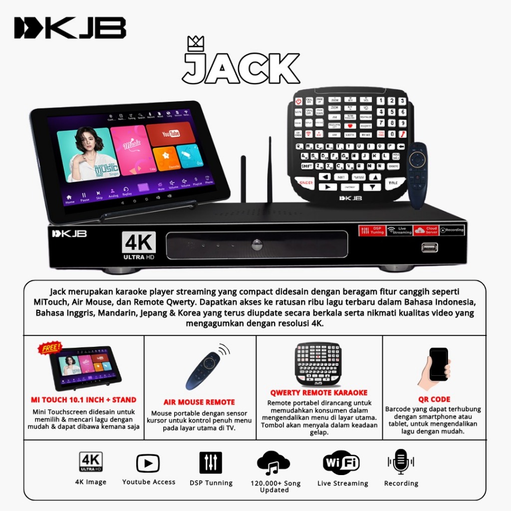 KJB HM-88 HM88 HM 88 Jack Streaming Karoake Player