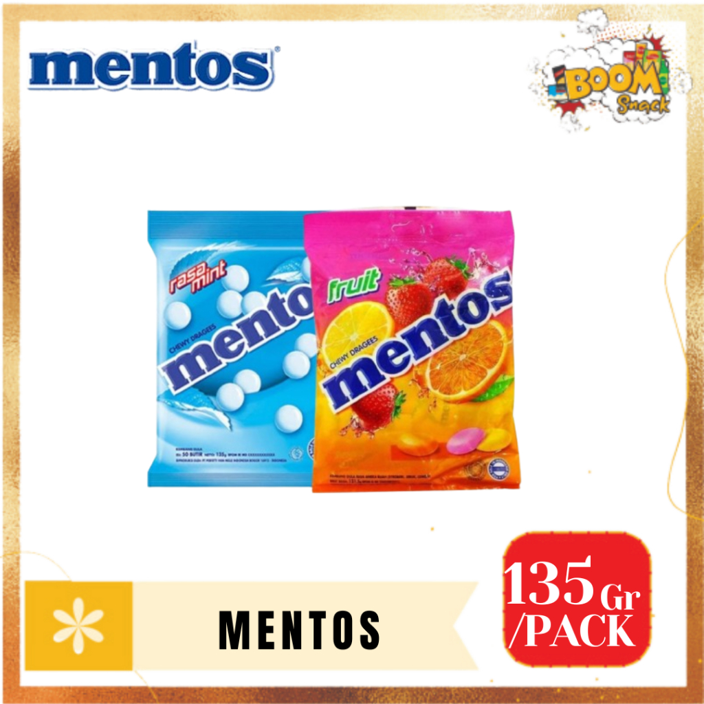 

PACK-Permen Mentos Mint and Fruit isi 50pcs