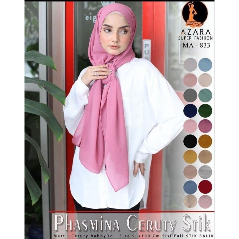 jilbab azara pashmina ceruty stik