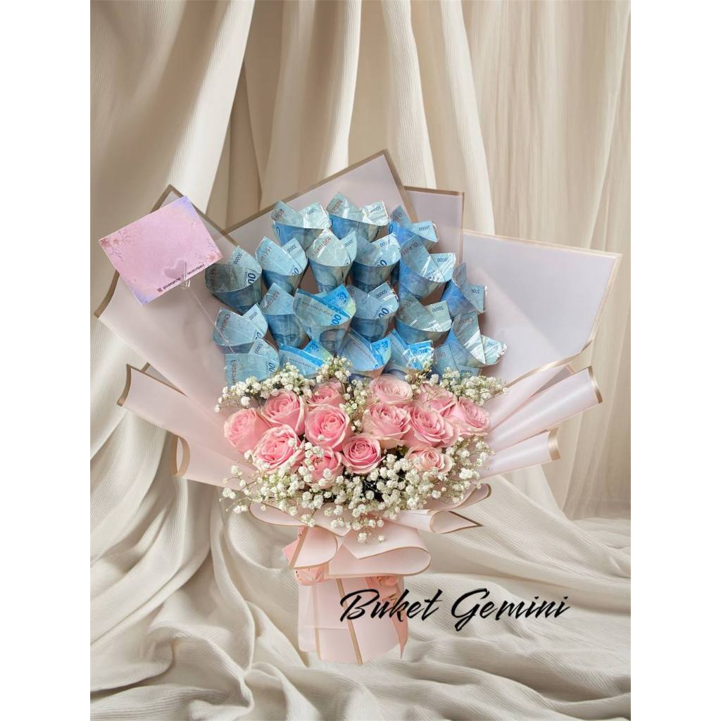 Pembuatan Buket Uang, Buket Uang Asli, Money Bouquet, Buket Pernikahan, Buket Wedding, Buket Anniver