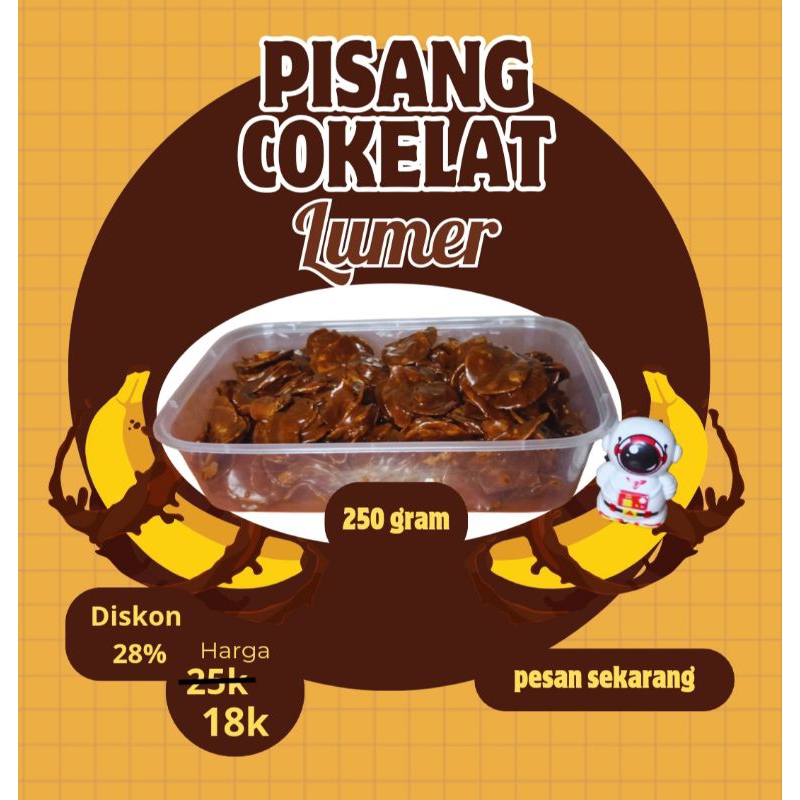 Keripik Piscok Lumer Box Ukuran 500ml, berat 250gram, keripik pisang coklat premium murah