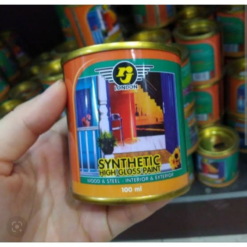 

cat sintetik 100ml rj london cat minyak cat kayu dan besi