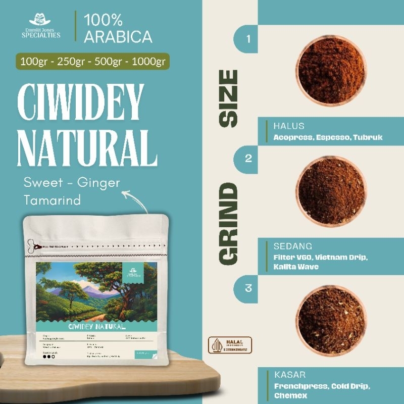 

Ciwidey Natural | Biji Kopi Bubuk Arabica Coffee Bean Grade 1 (1 KG)