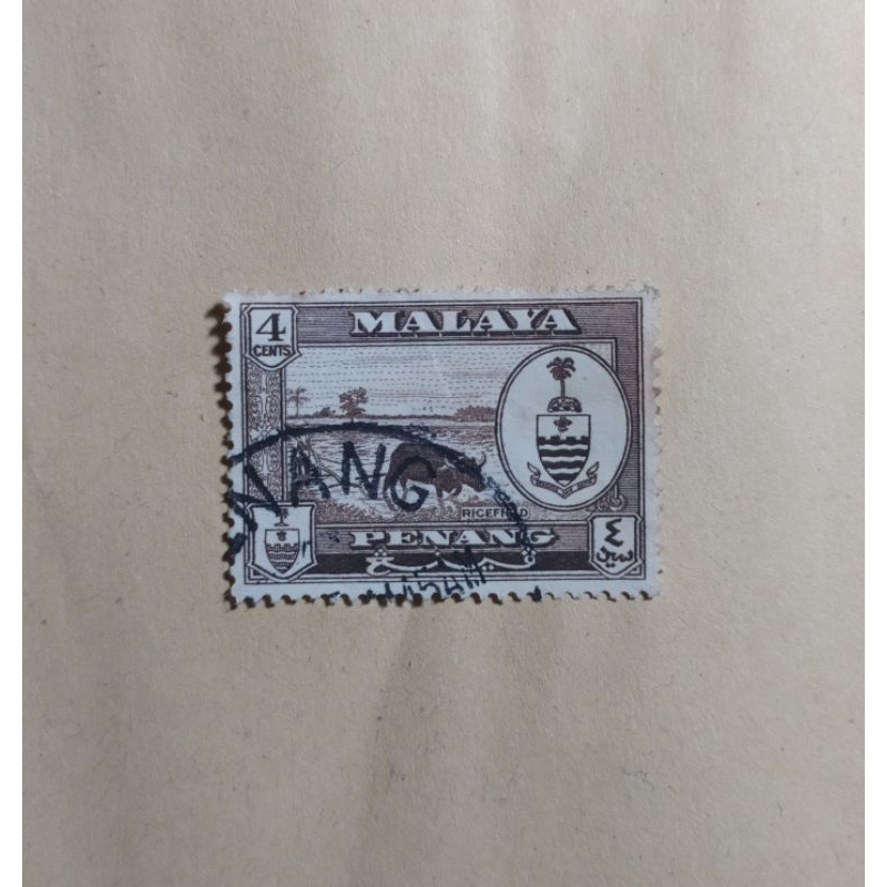 

prangko malaya 4 cent penang