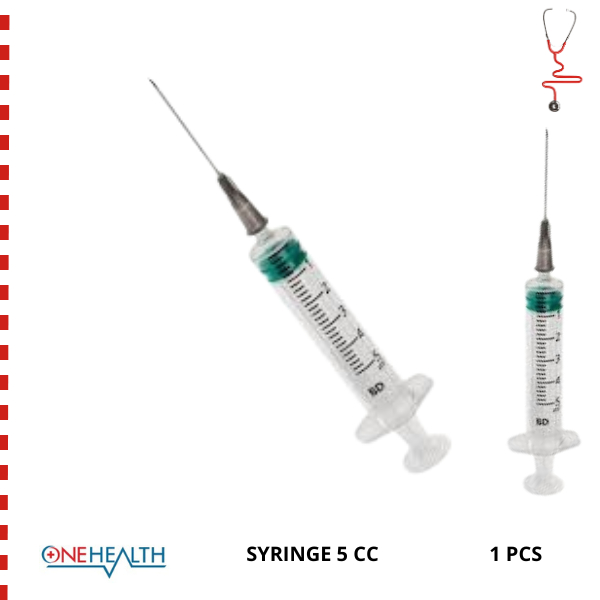 Onehealth Spuit 5 ml Syringe Jarum Suntik 5 cc