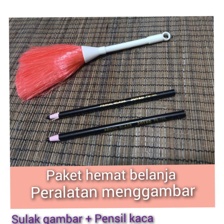 

KODE F8G Sulak Gambar Pembersih Remah Krayon Kuas Krayon Pensil Kaca Joyko Warna Hitam Peralatan Menggambar