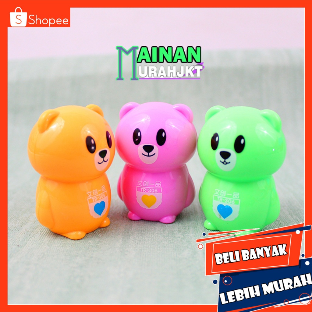 

ATK RAUTAN BERUANG MINI LUCU TR-306 ATK SERUTAN MINI LITTLE BEAR PENCIL SHARPENER PANDA MINI