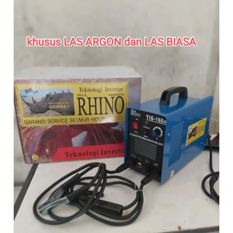 Mesin Las Inverter TIG 160 E 160 A 160 Ampere Argon / MMA RHINO Travo Trafo TIG 160E 160A