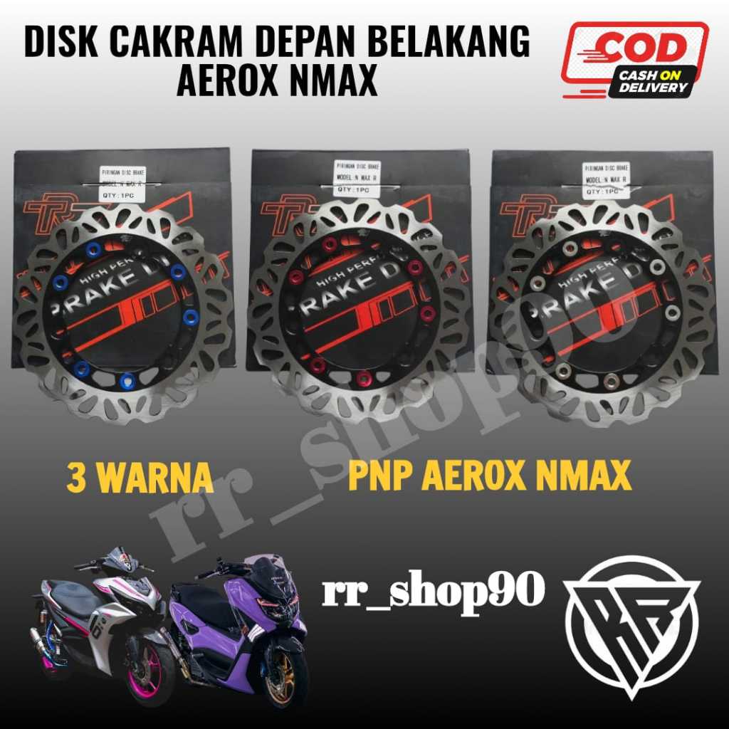Disc Rem Cakram Motor Pnp Depan Belakang Nmax Aerox Old Dan New / Piringan Cakram