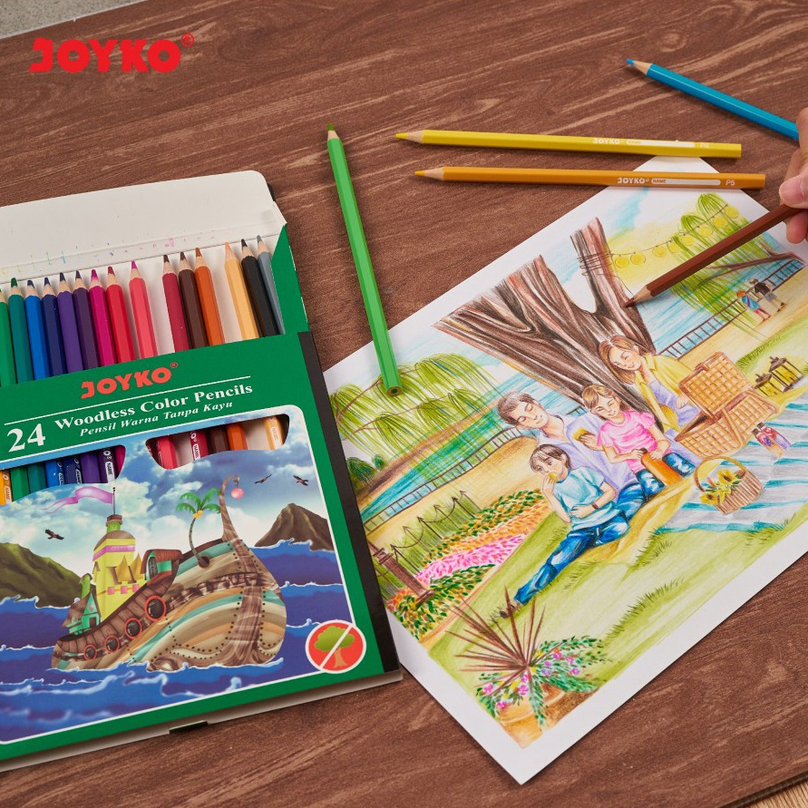 

KODE A28K Pensil Warna JOYKO Panjang 24 Joyko CP14