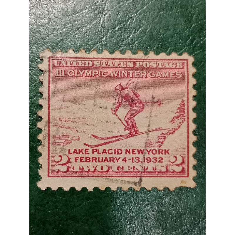 

Prangko USA 2 Cents Winter olympic Games Tahun 1932 USED