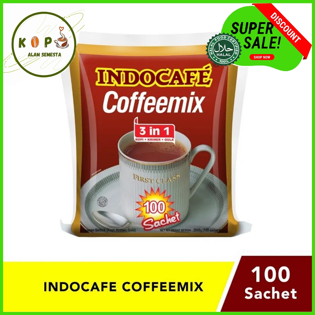 

Indocafe Coffeemix 3in1 Isi 100 Sachets x 20gr Kopi