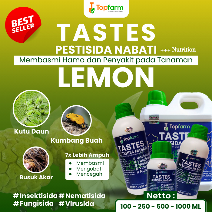 Obat Hama Jeruk Lemon / Obat Pematang Buah Lemon / Obat Jamur Akar Tanaman Nuah Lemon / Obat Pengger