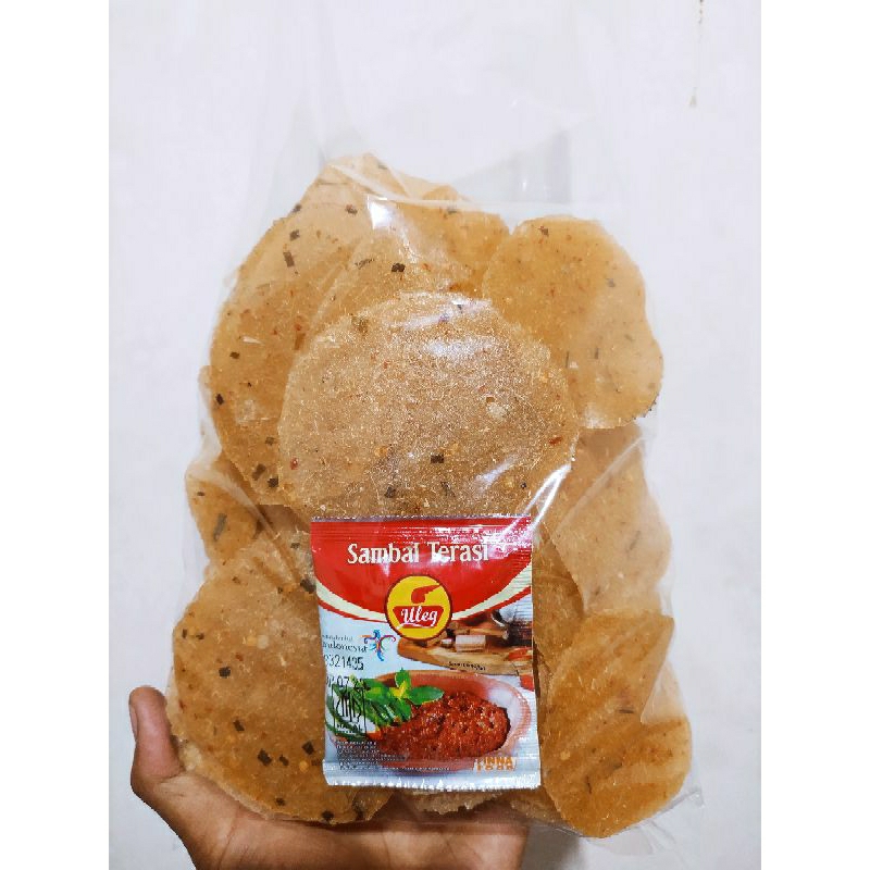 

OPAK TELO/SINGKONG SERMIER 500 GRAM PEDAS GURIH + SAMBAL TRASI