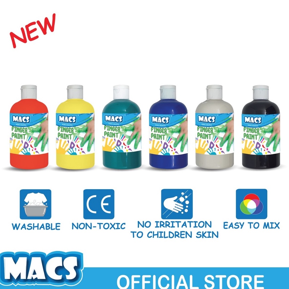 

KODE U34C MACS Finger Paint Finger Painting Cat lukis 5ml