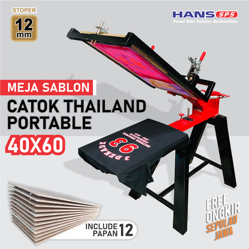 MEJA SABLON CATOK THAILAND PORTABLE 40X60 LIMITLESS SINGLE ROTARY