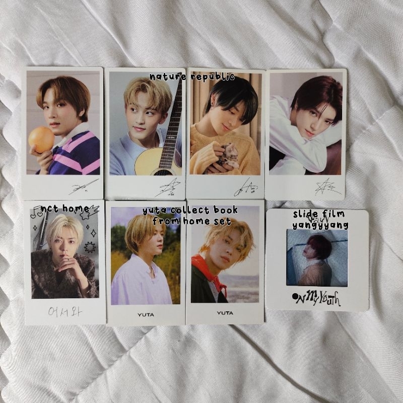 [ready stock] polaroid official nct wayv nature republic mark haechan taeyong yuta nct home yuta col