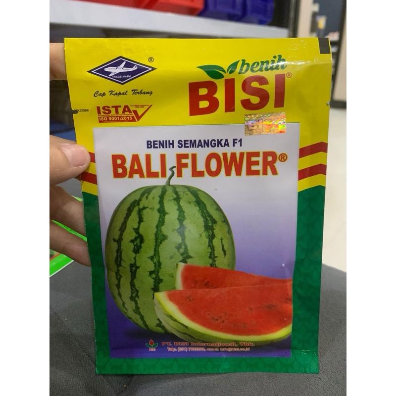 Benih semangka BALI FLOWER 20 gram semangka hibrida loreng lonjong merah BALI FLOWER 20 gr dari bisi