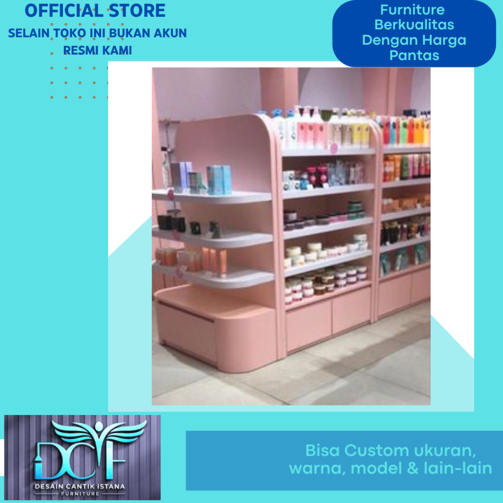Rak Display Toko Sabun, Shampoo, Kosmetik Serbaguna